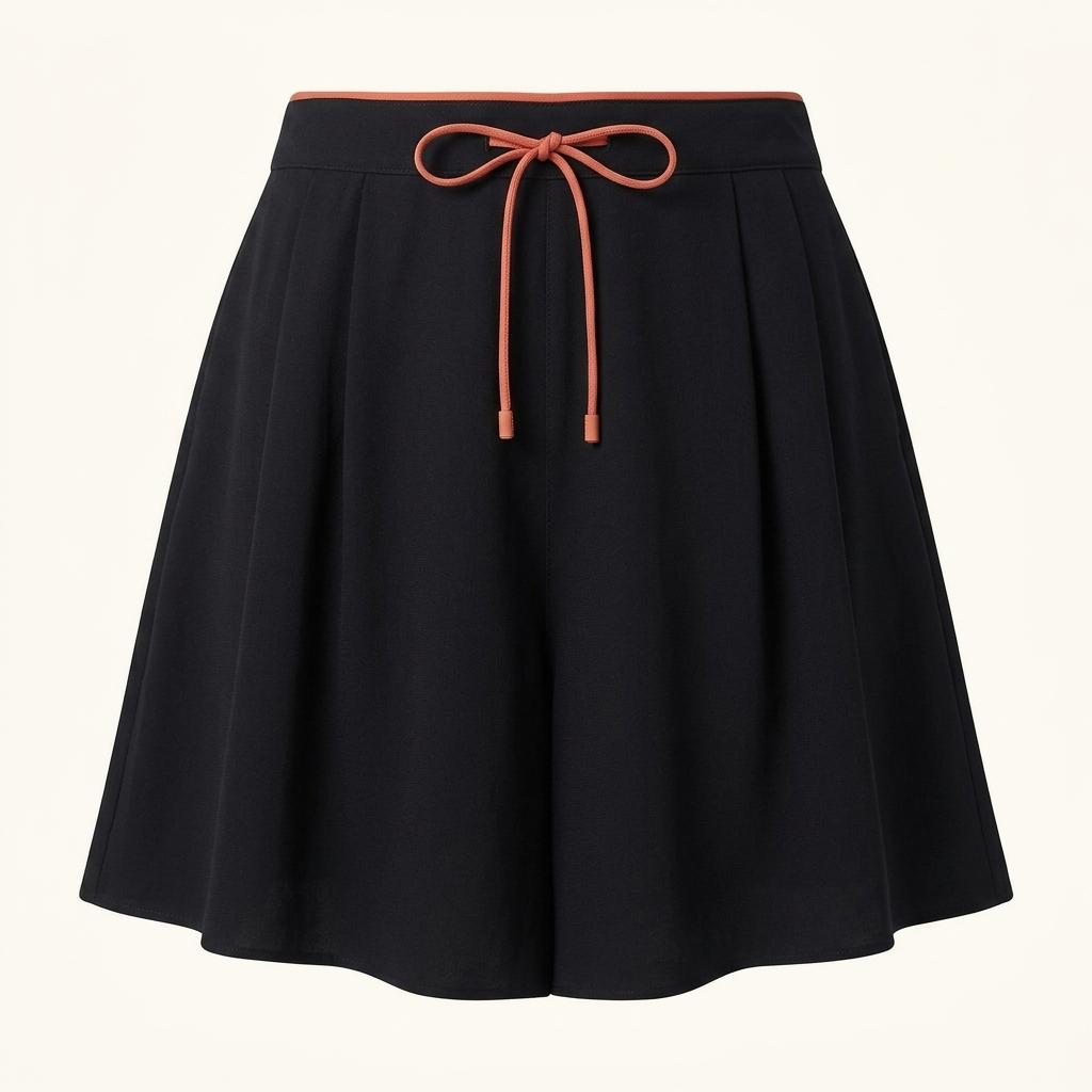 SJ SJ 오렌지 배색 포인트 치마바지 블랙 1