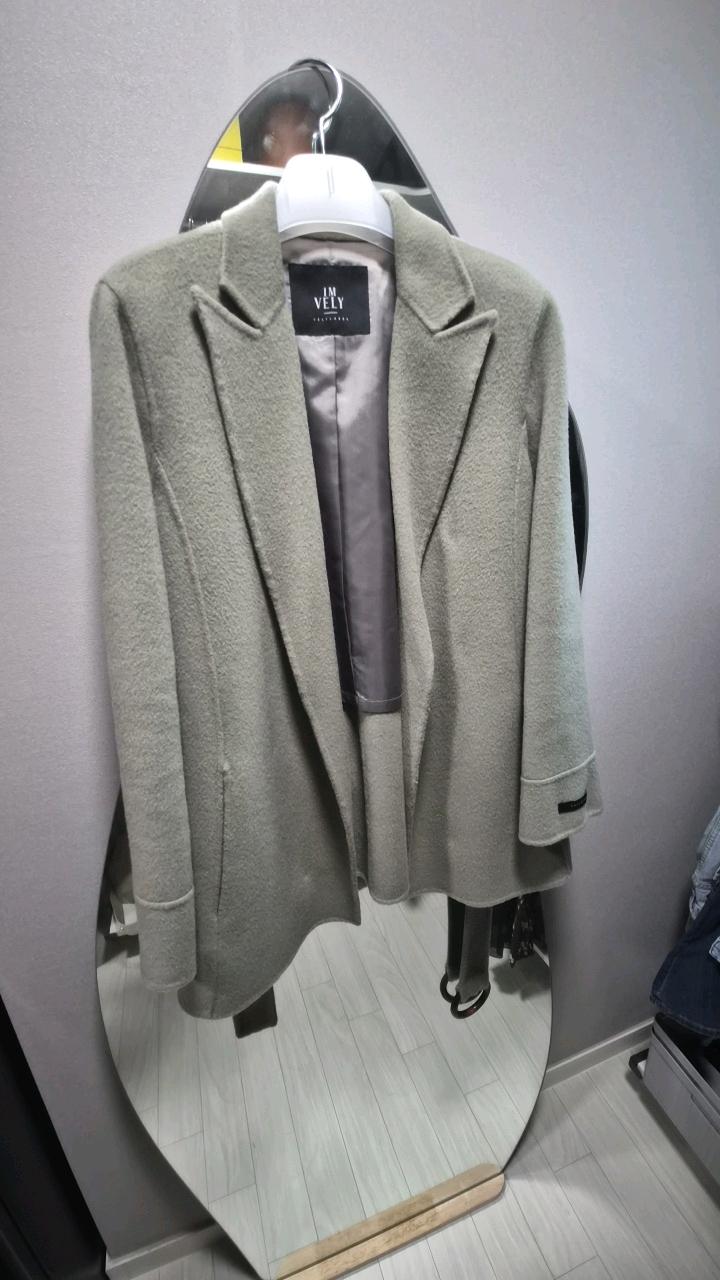 임블리 울 블렌디드 벨티드 하프 코트 3