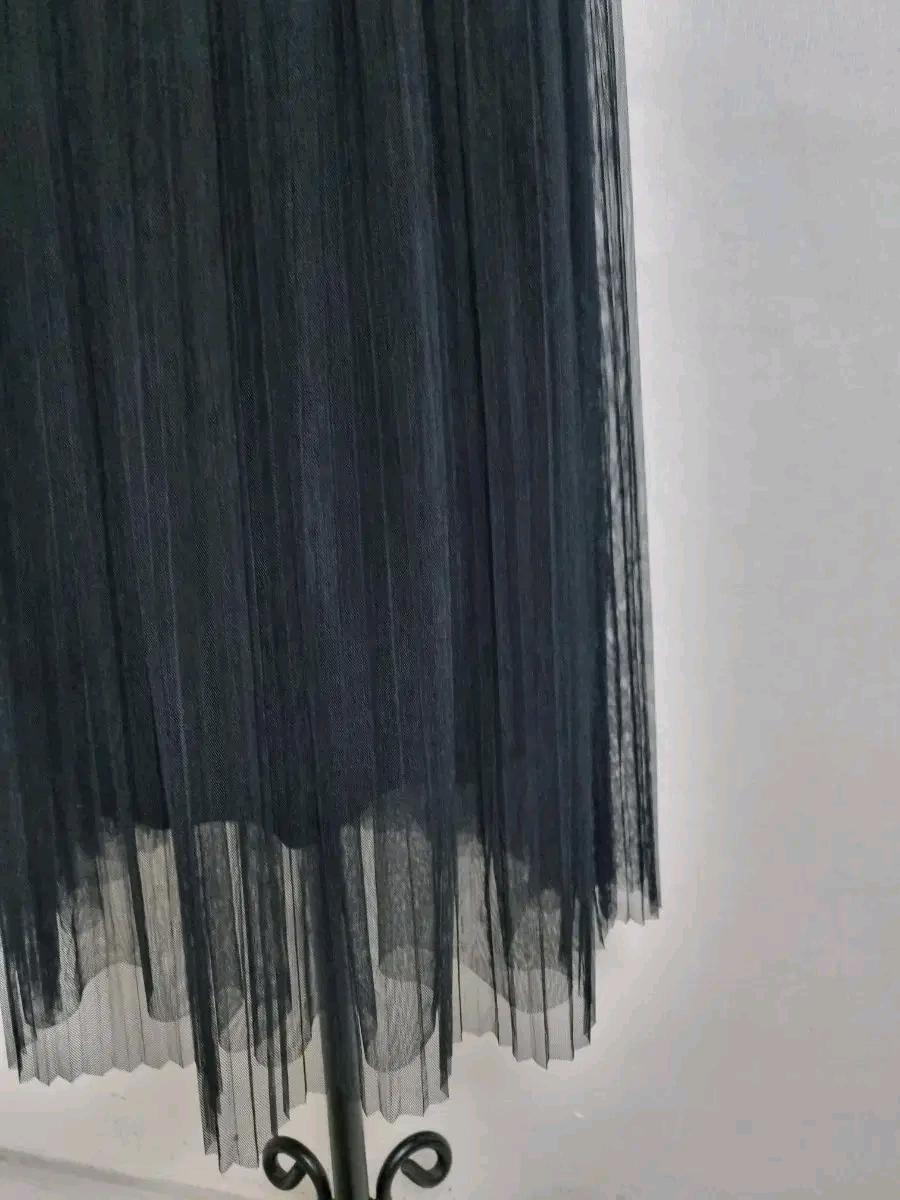 LS143 블랙 튤 스커트 롱 스커트 4