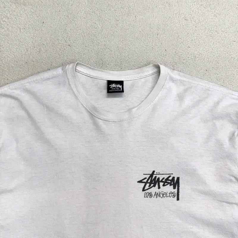 STUSSY LOS ANGELES 그래픽 반팔 티 화이트 XL 4