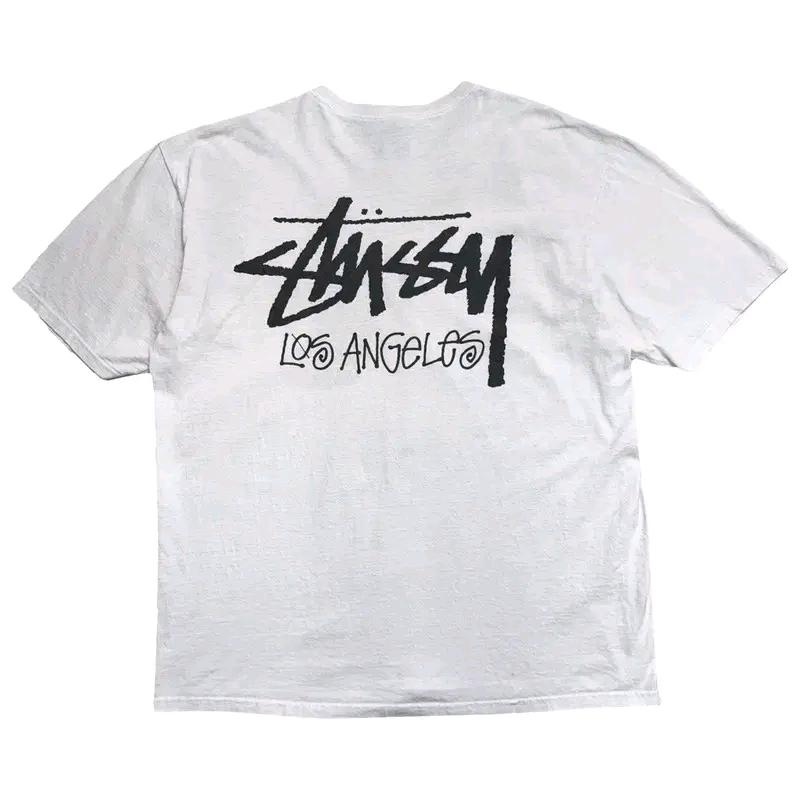 STUSSY LOS ANGELES 그래픽 반팔 티 화이트 XL 10