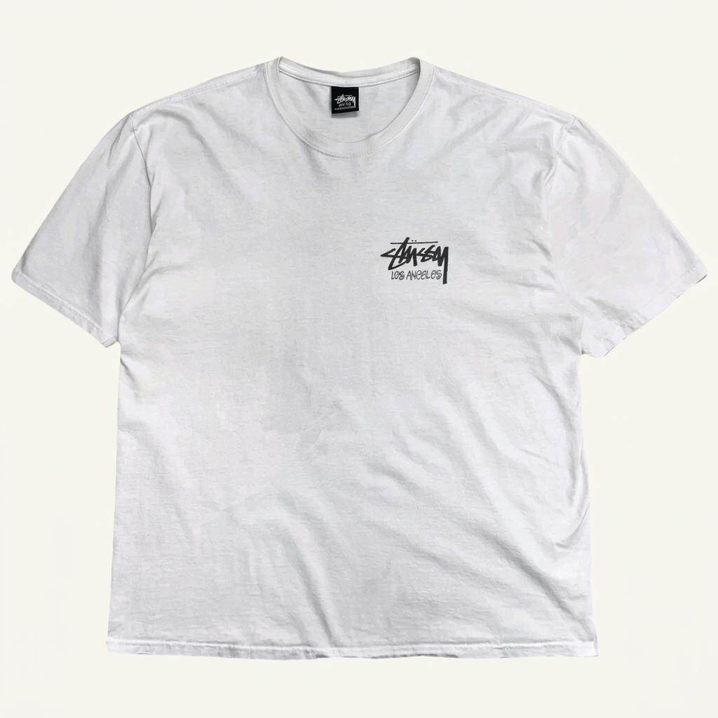 STUSSY LOS ANGELES 그래픽 반팔 티 화이트 XL 1