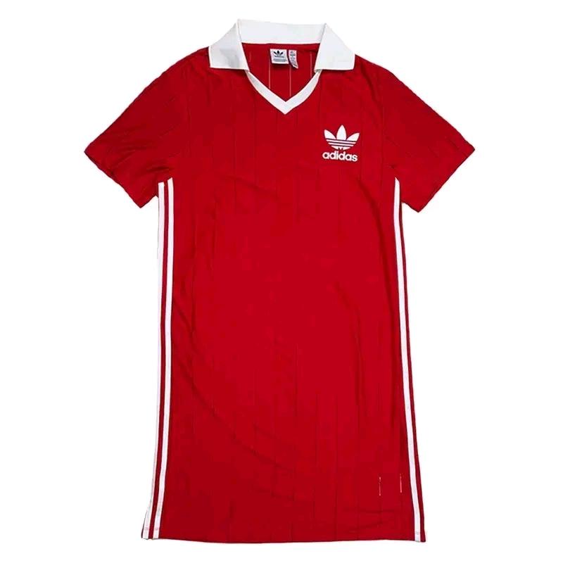 ADIDAS 아디컬러 3s 핀 스트라이프 드레스 레드 XL 2
