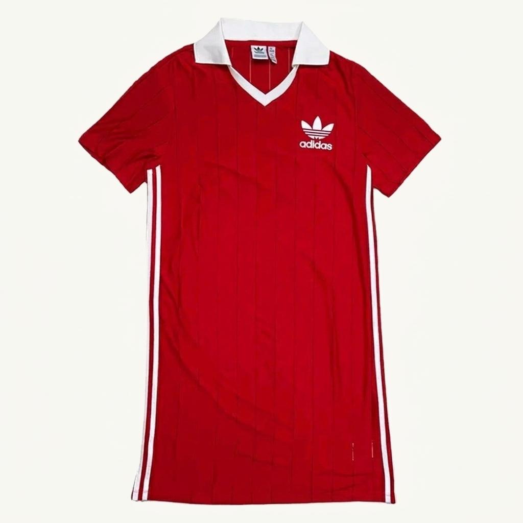 ADIDAS 아디컬러 3s 핀 스트라이프 드레스 레드 XL 1