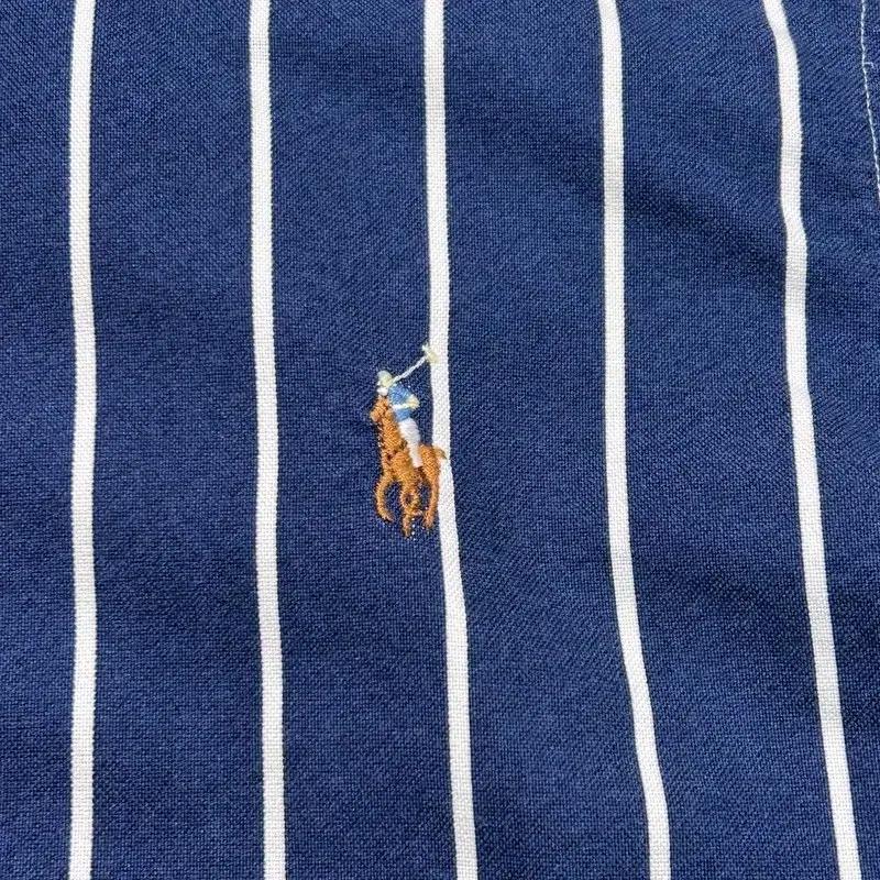 RALPH LAUREN 네이비 스트라이프 블루 셔츠 S 3