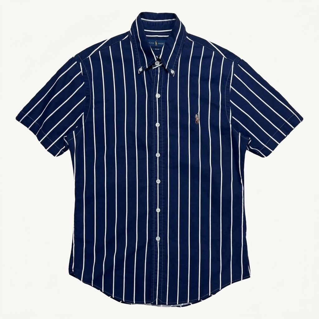 RALPH LAUREN 네이비 스트라이프 블루 셔츠 S 1