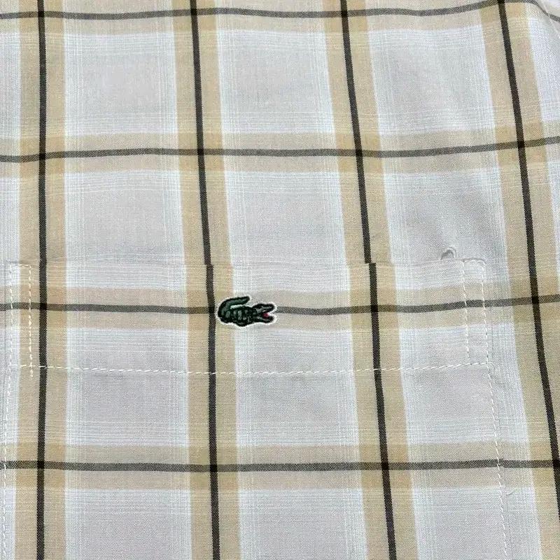LACOSTE 체크 반팔 셔츠 베이지 39 3