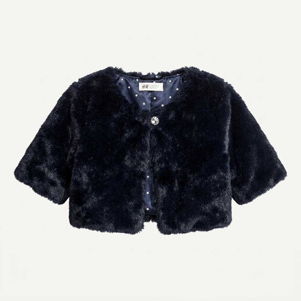 H&M 키즈 별무늬 안감 페이크퍼 자켓