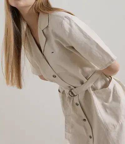 새) 타미힐피거 벨티드 린넨 원피스 2