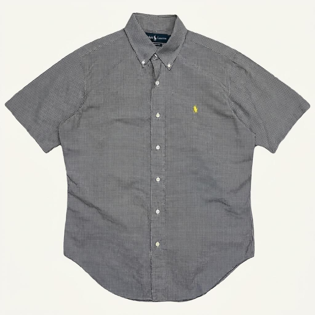 POLO RALPH LAUREN 체크 반팔 셔츠 M 1