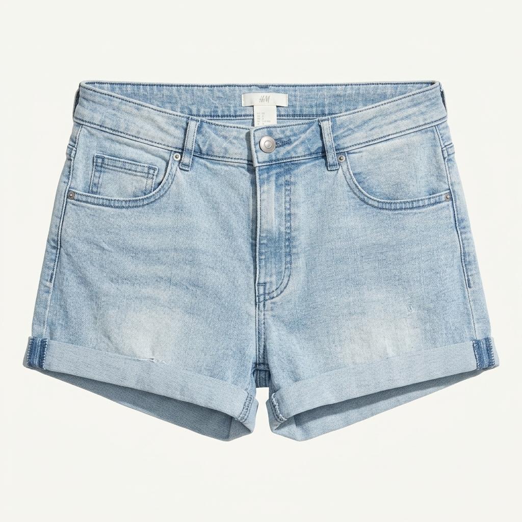 H&M 라이트블루 워싱 데님 반바지 1