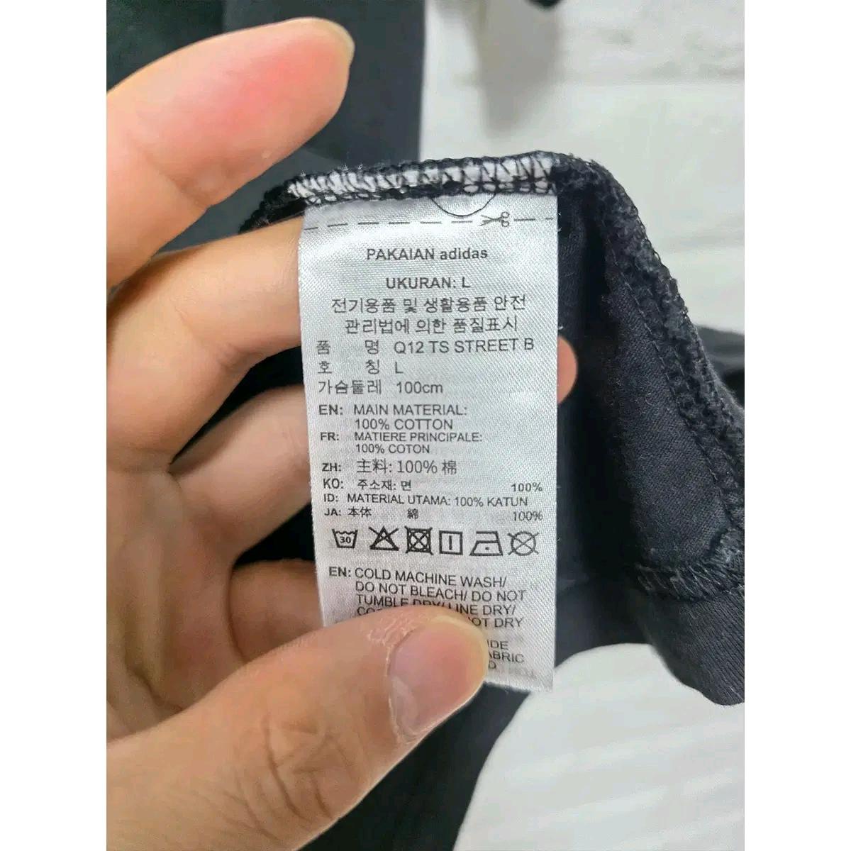 L 아디다스 블랙 반팔 티 D649 4