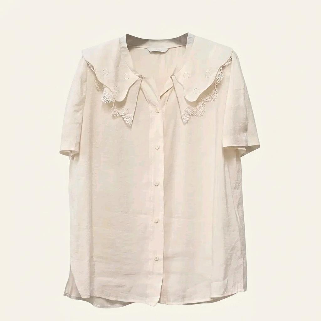M 지고트 아이보리 블라우스 D657 1