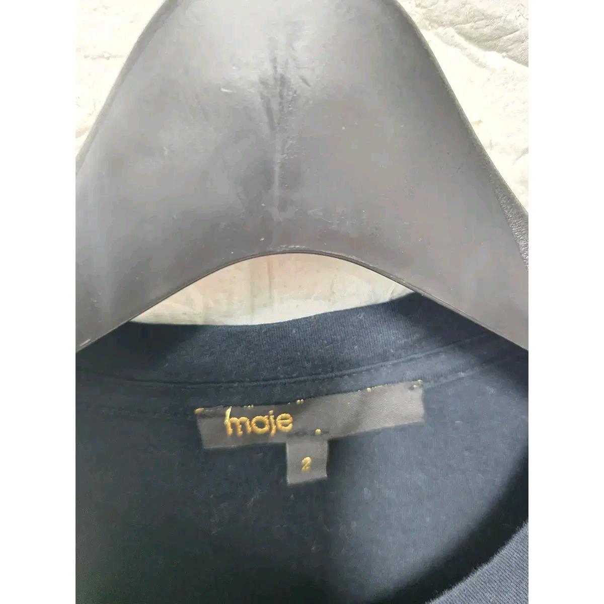 M 마쥬 MAJE 블랙 반팔 티 D676 3