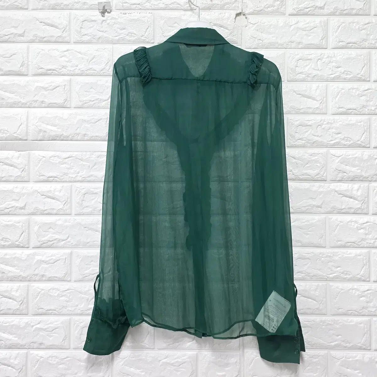 L 한섬 로샤스 ROCHAS 그린 블라우스 D720 5