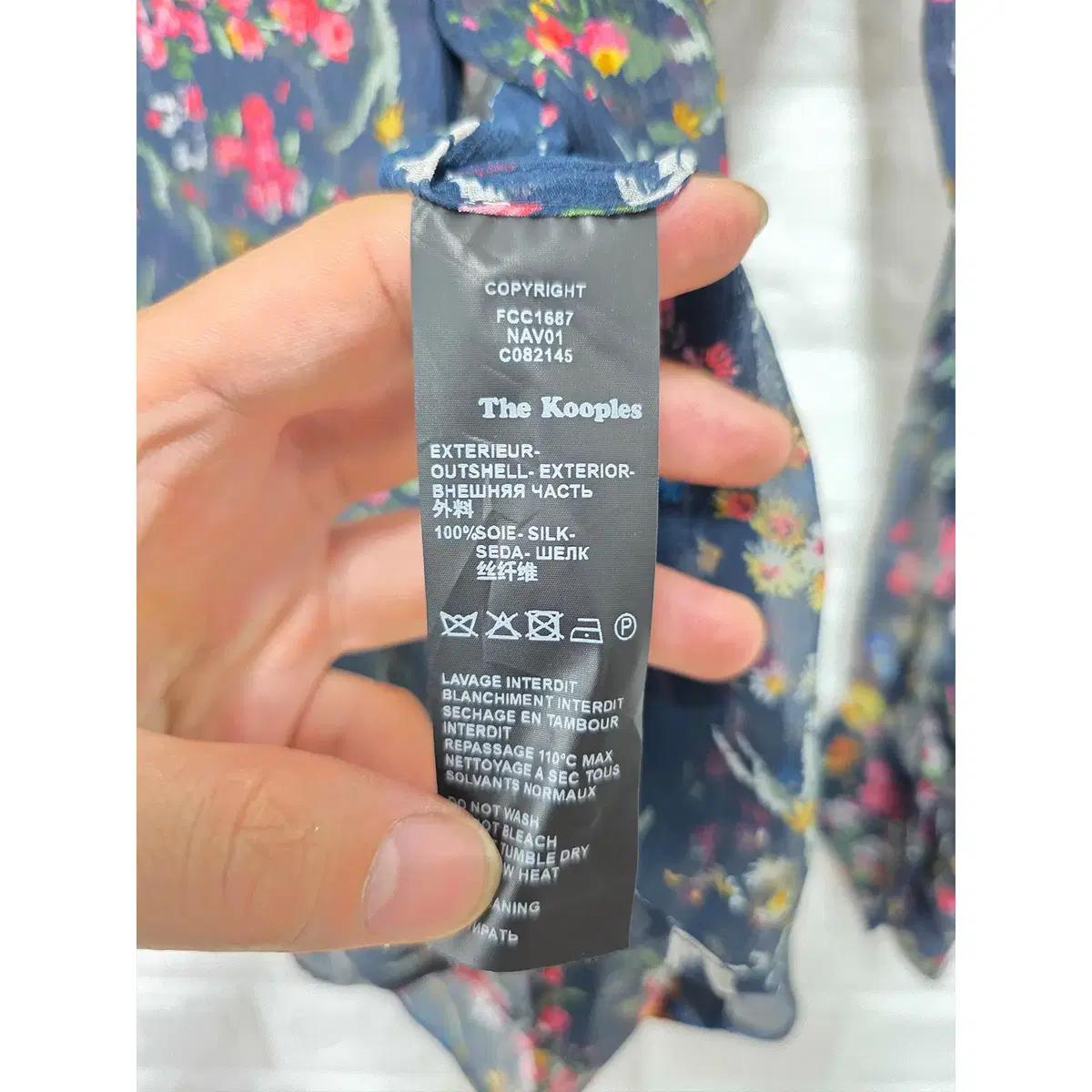 M 한섬 더 쿠플스 블랙 시스루 블라우스 D734 4