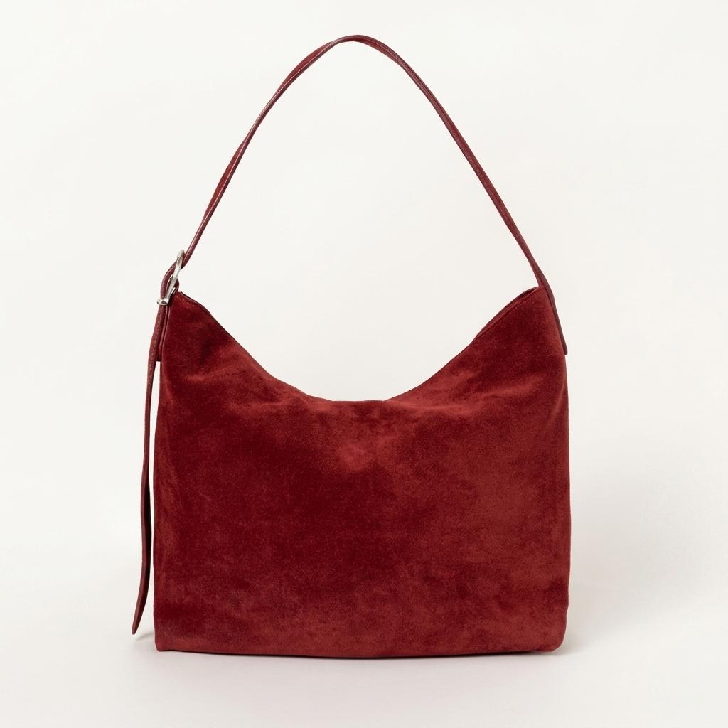 르베인 Annus Hobo Bag 레드 (리얼 스웨이드)