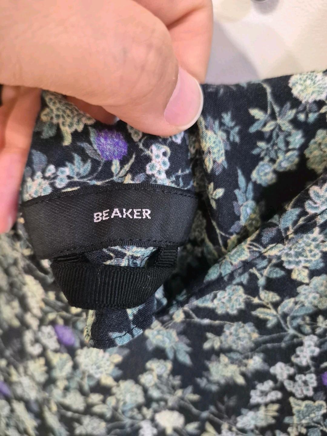 삼성물산 BEAKER 비커) 플라워 패턴 슬립 롱 원피스 3