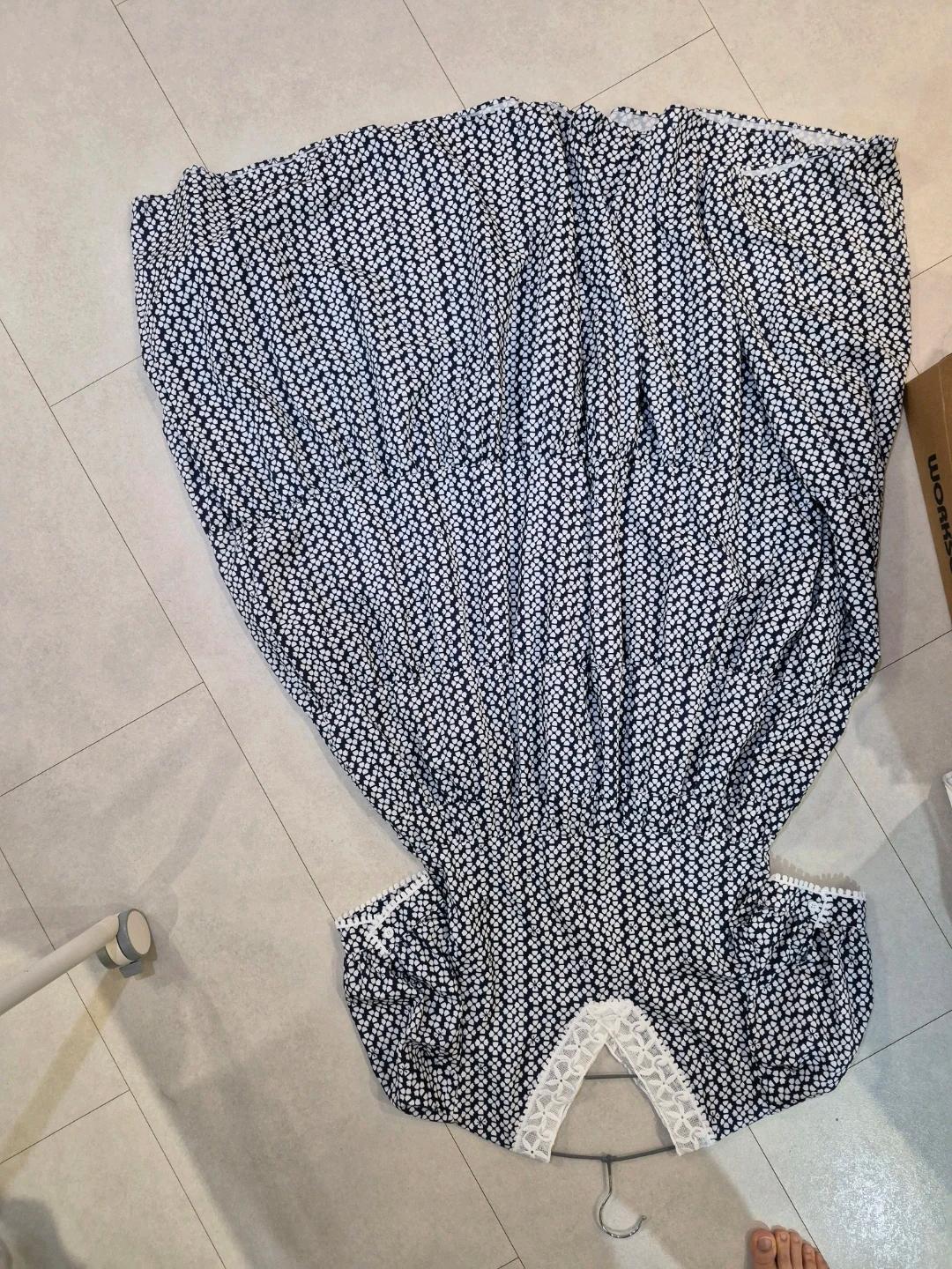 네잎클로버 패턴 레이스 롱 원피스 11