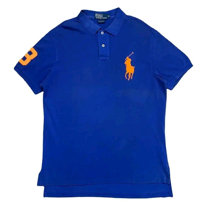 POLO RALPH LAUREN 빅포니 반팔 카라티 블루  XL 2