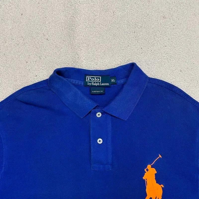 POLO RALPH LAUREN 빅포니 반팔 카라티 블루  XL 6