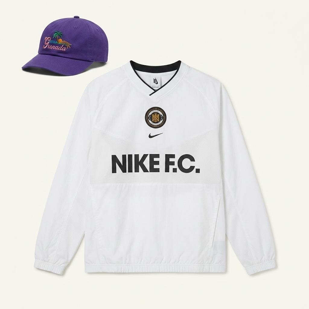 나이키 F.C. 루즈핏 반집업 바람막이 화이트 1