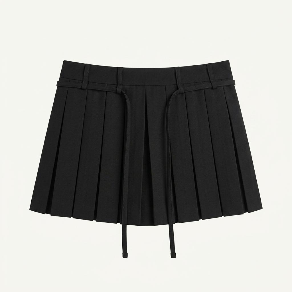 쓰리타임즈 치어리 스커트 블랙 S 1