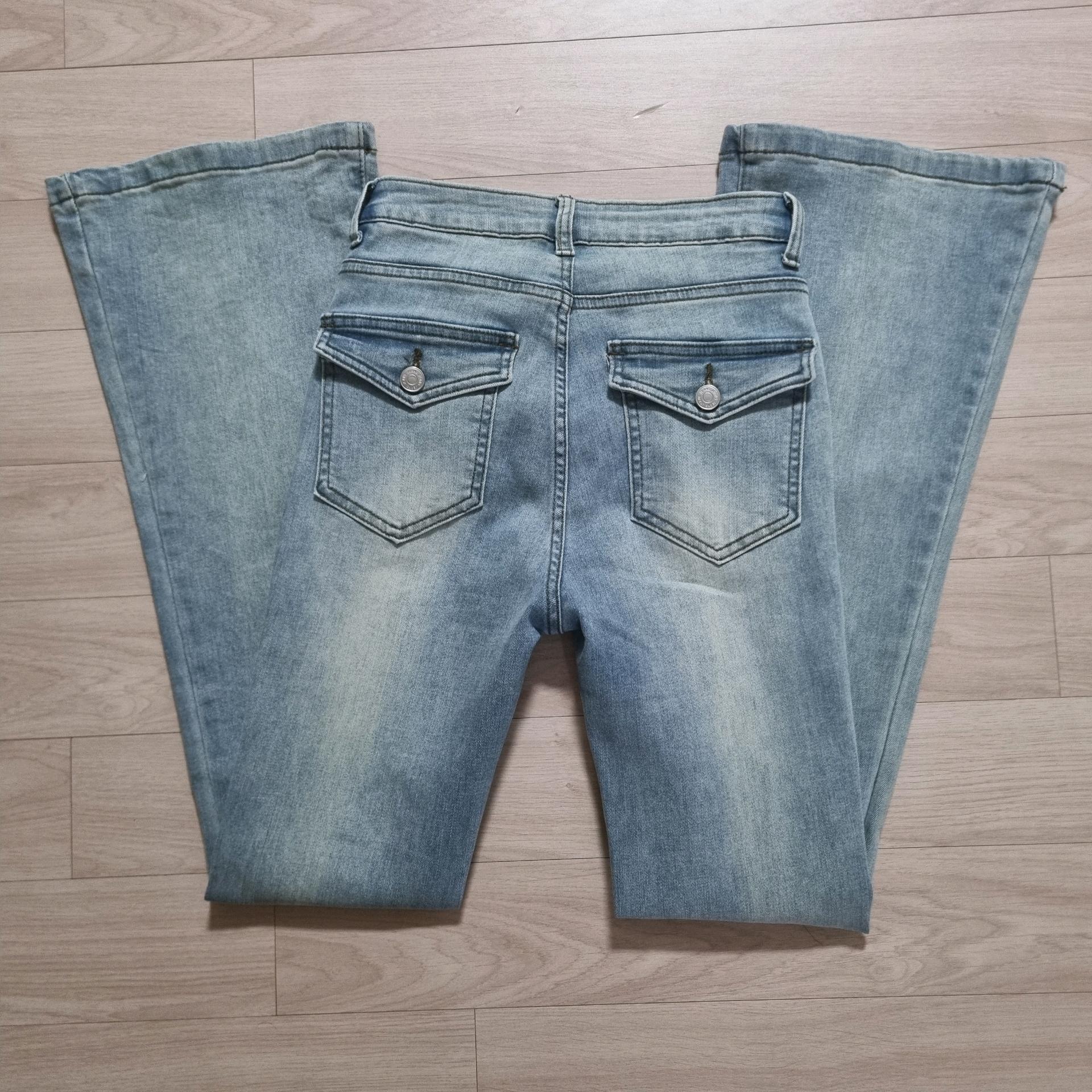 빈티지 워싱 부츠컷 데님 팬츠 블루 4