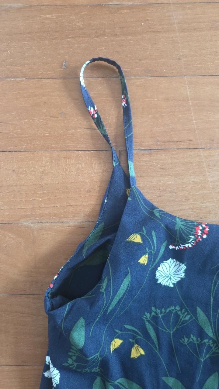 리안리안 플라워 패턴 프릴 끈 원피스 4
