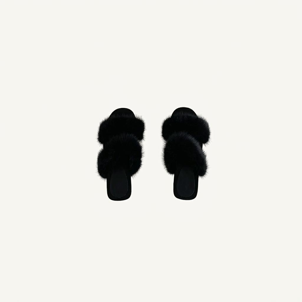 @세일 204 리얼 밍크퍼 러블리 슬리퍼 250 블랙-새상품 1