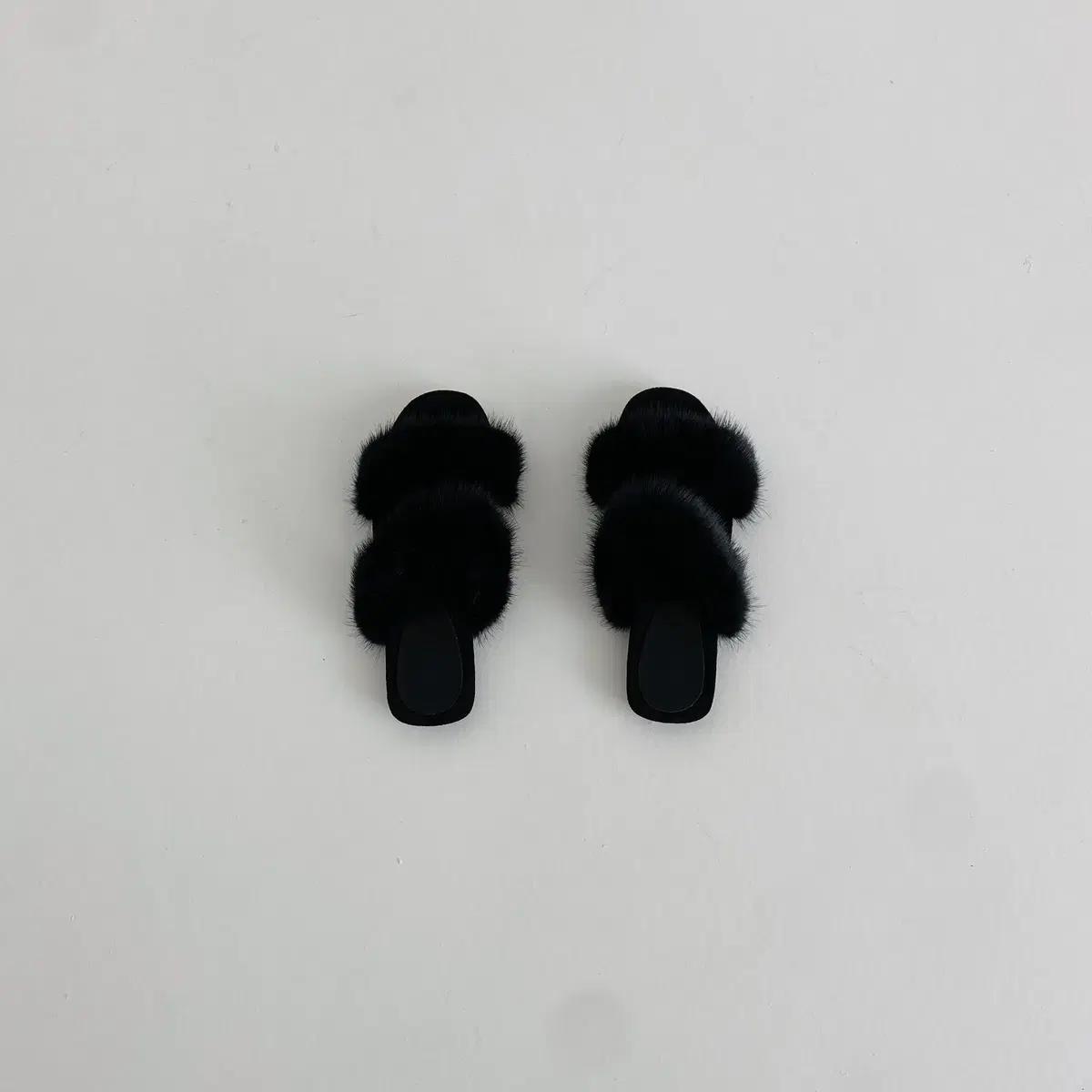 @세일 204 리얼 밍크퍼 러블리 슬리퍼 230 블랙-새상품 2