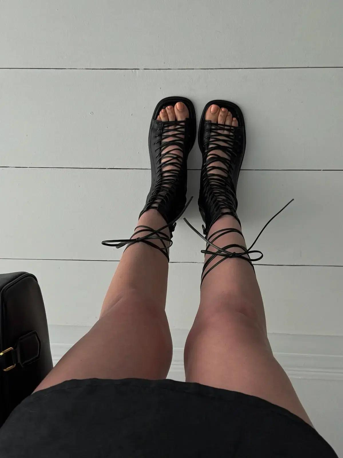 @9472 드레스업 부츠샌들 3cm 끈샌들 230 블랙-새상품 8
