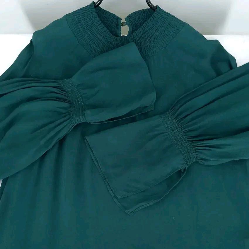 쥬시쥬디 여 춘하 하늘하늘 시스루블라우스 딥그린90 (HU44438) 4