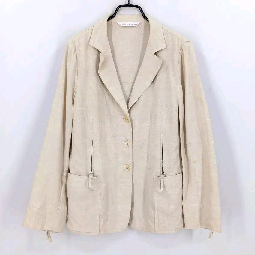 쁘렝땅 여성 춘하 린넨자켓 베이지 (HU44450) 2