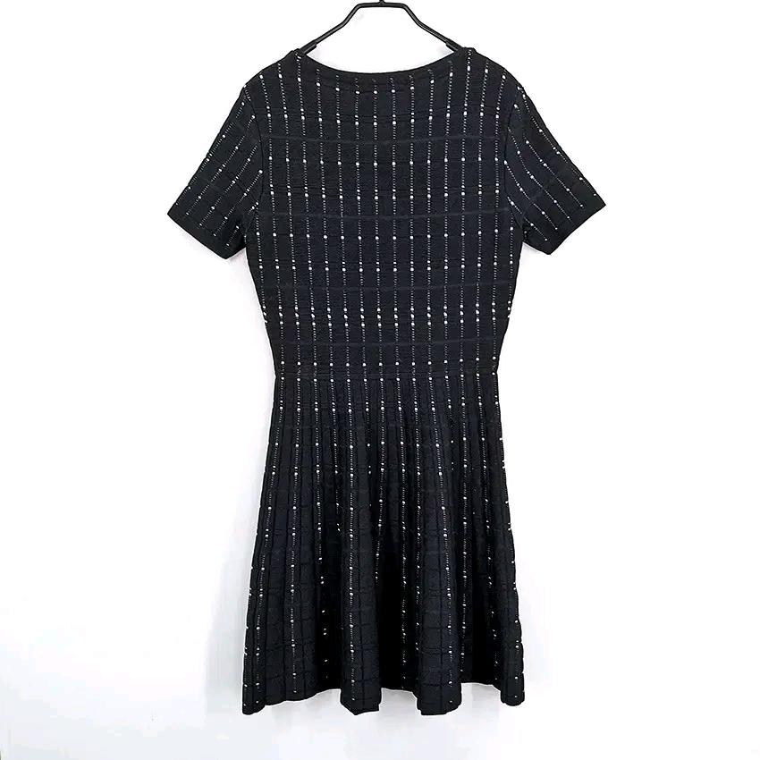 리스트 여성 춘하 홑겹 반팔니트 미니원피스 블랙85 (HU44454) 3