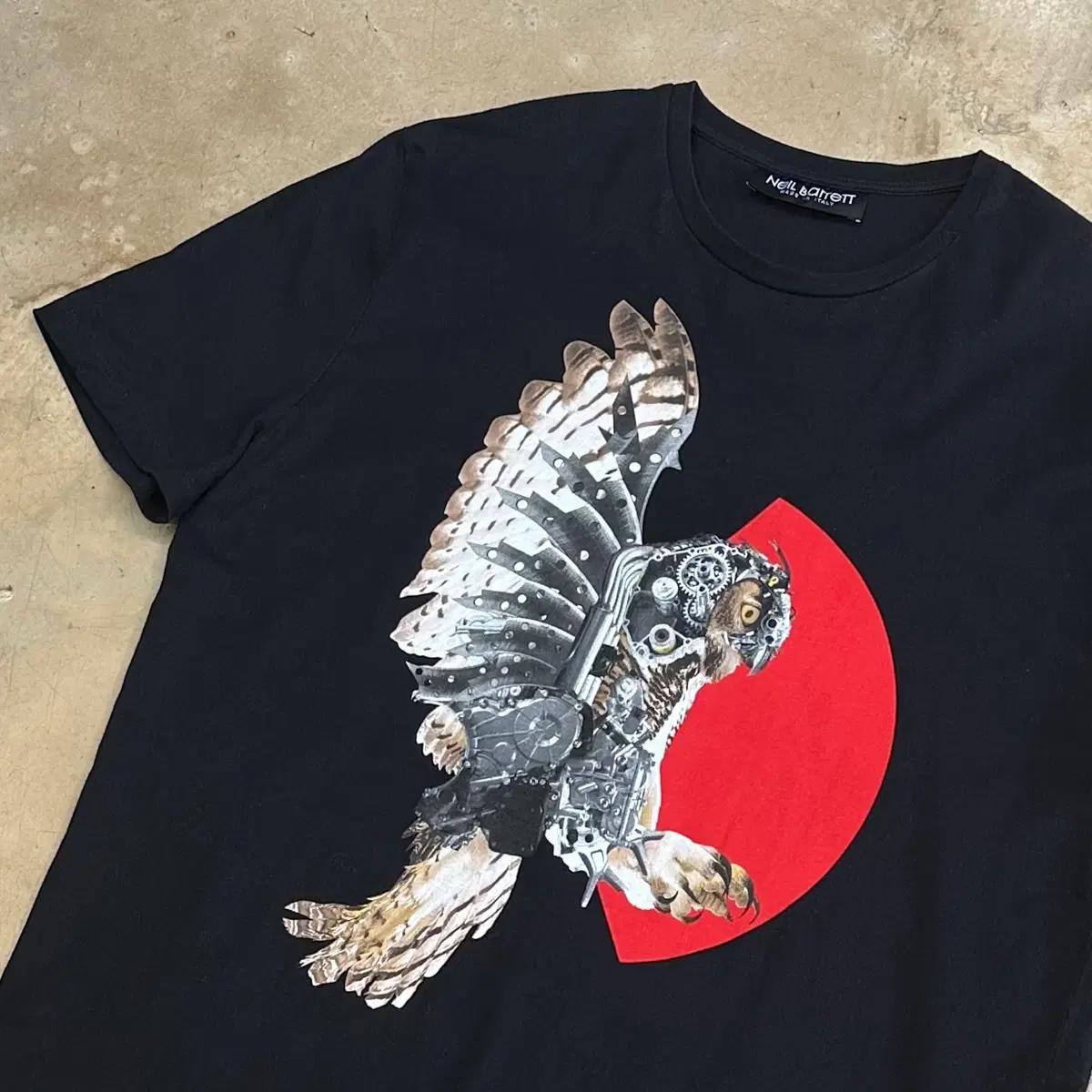 XL 닐바렛 블랙 프린팅 반팔티 2