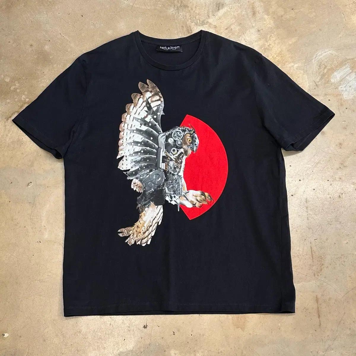 XL 닐바렛 블랙 프린팅 반팔티 3