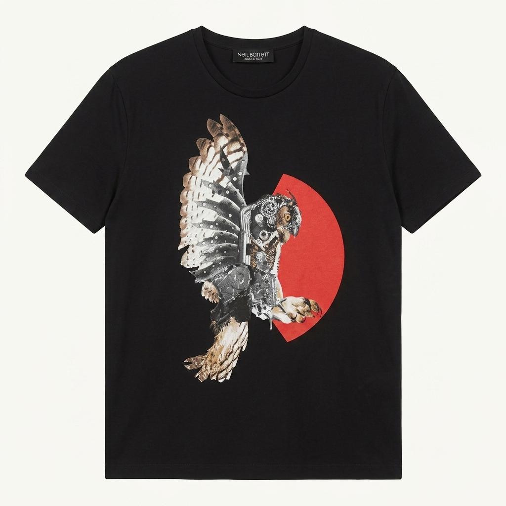 XL 닐바렛 블랙 프린팅 반팔티 1