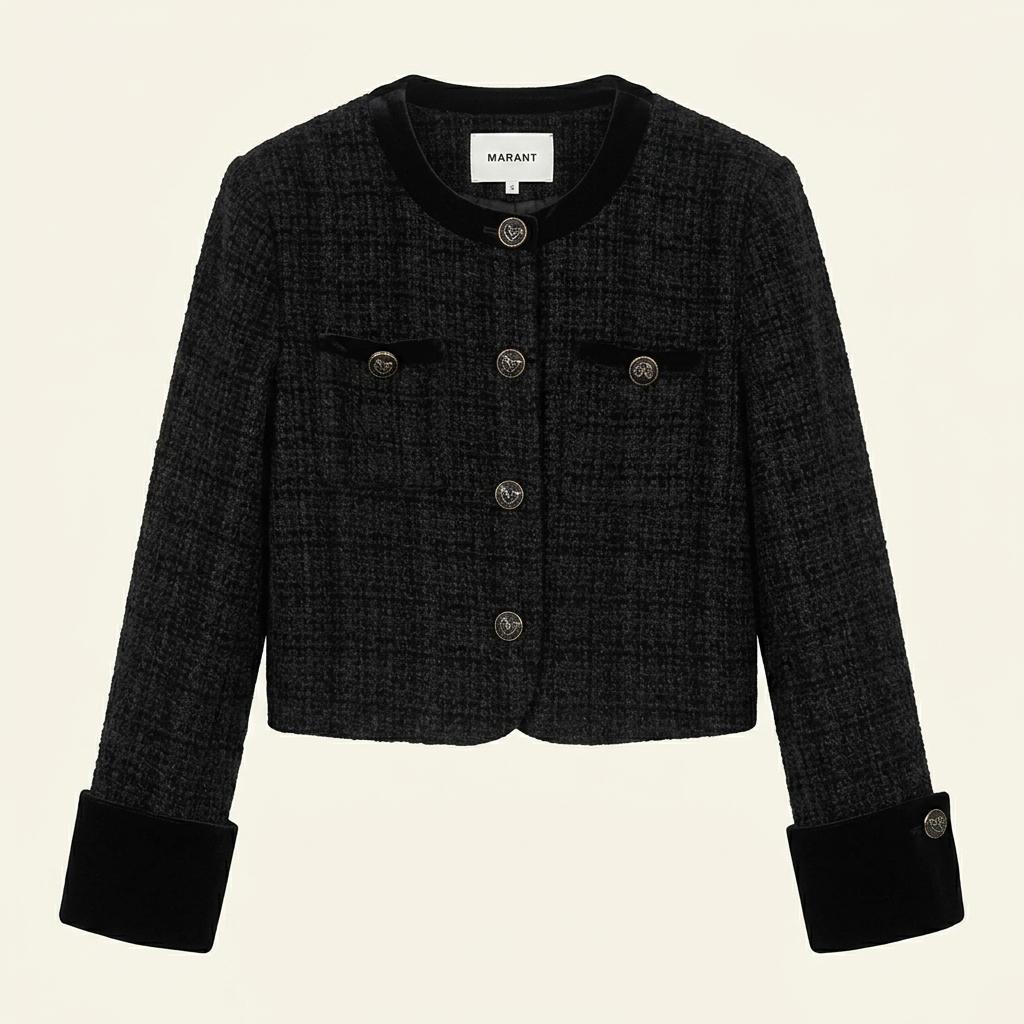 [MARANT] 마랑 블랙 트위드 셋업 스커트 수트