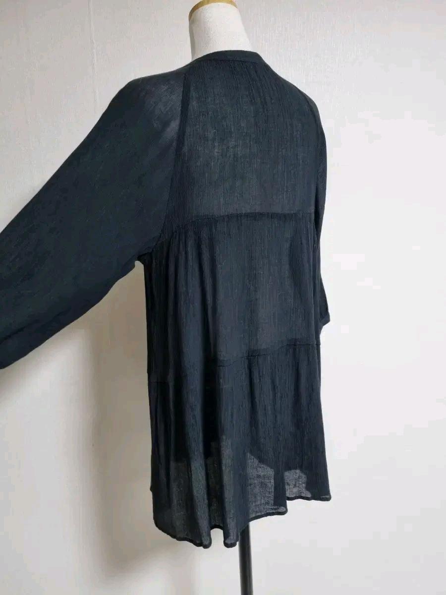 BL289블랙 롱 셔츠 원피스 스타일 4