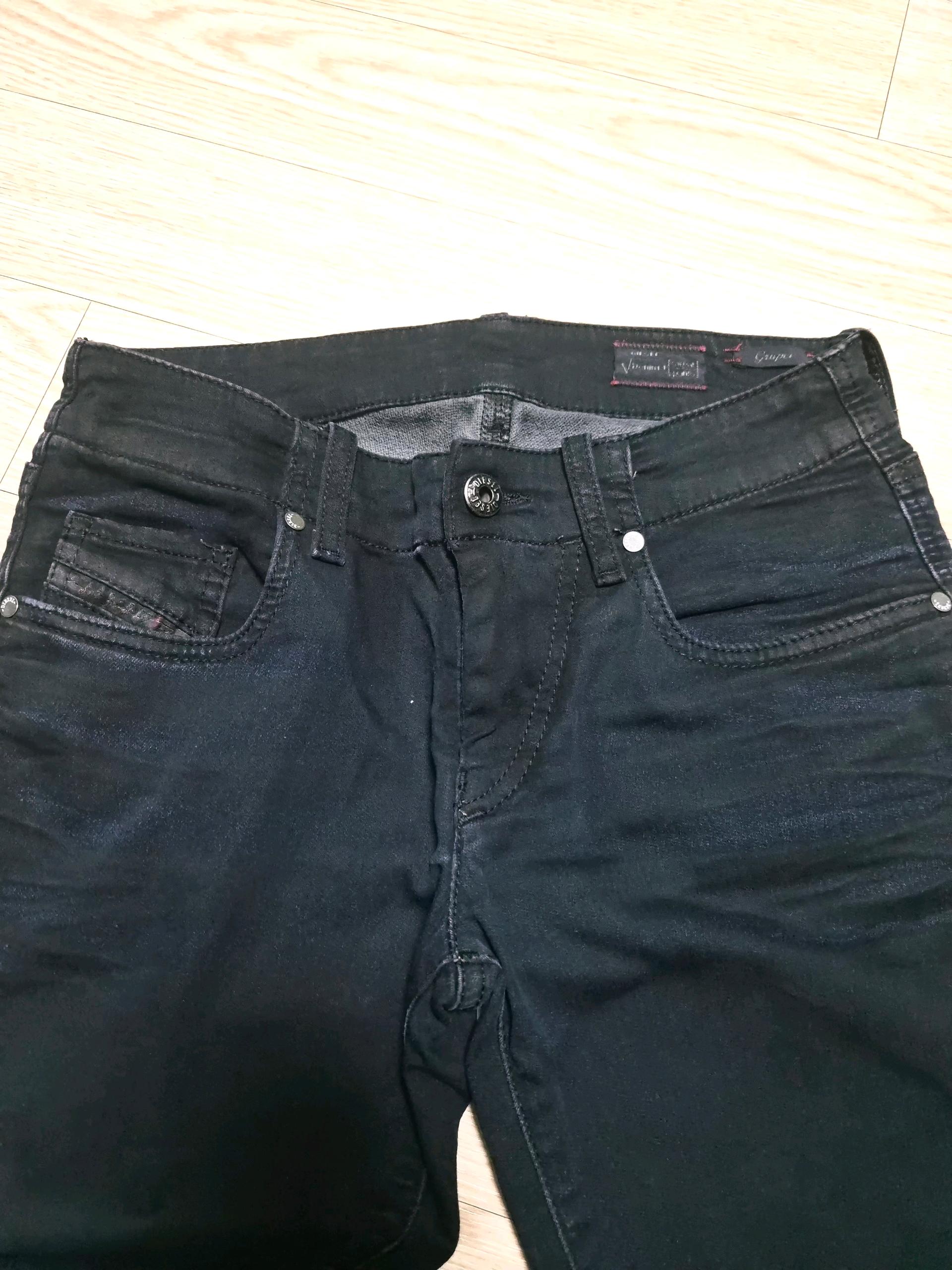 디젤 Grupee 코팅 블랙 스키니 진 청바지 5