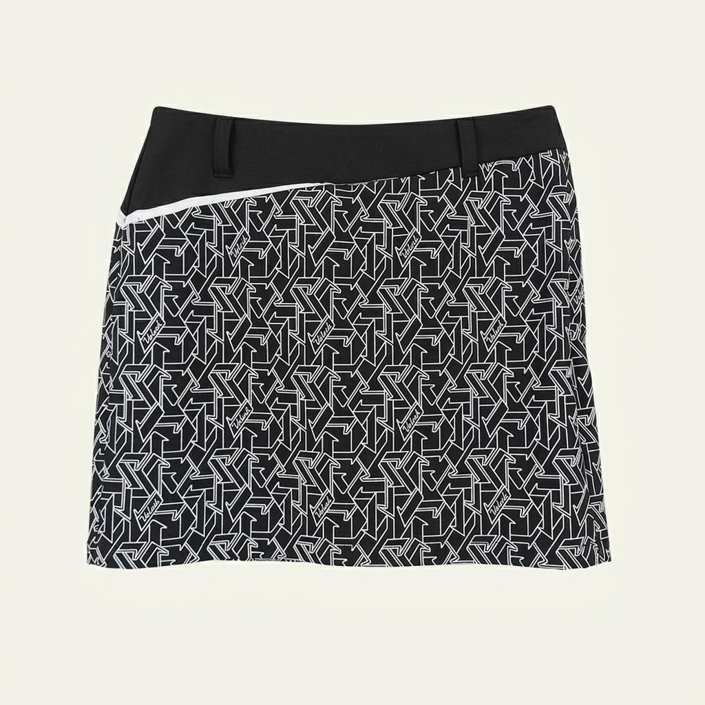 볼빅 여성 춘하 프린팅 스판 미니스커트 블랙67 (HU44487) 1