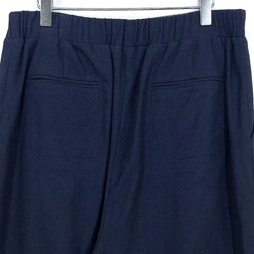 오일릴리 여 춘하 스판 뒷밴딩 7부 마혼방팬츠 네이비 (HU44500) 4