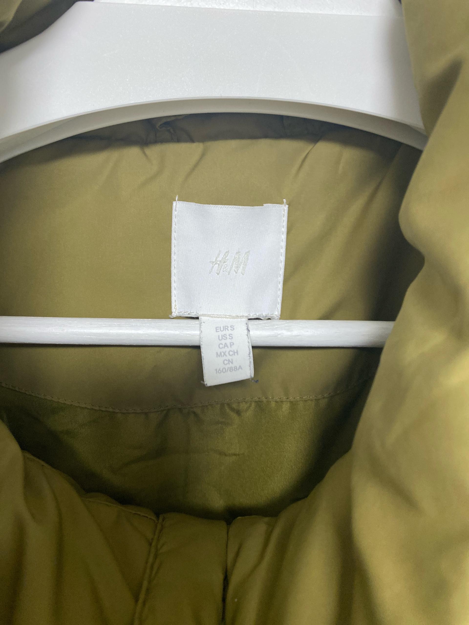 H&M 하이넥 경량 패딩 조끼 카키 5