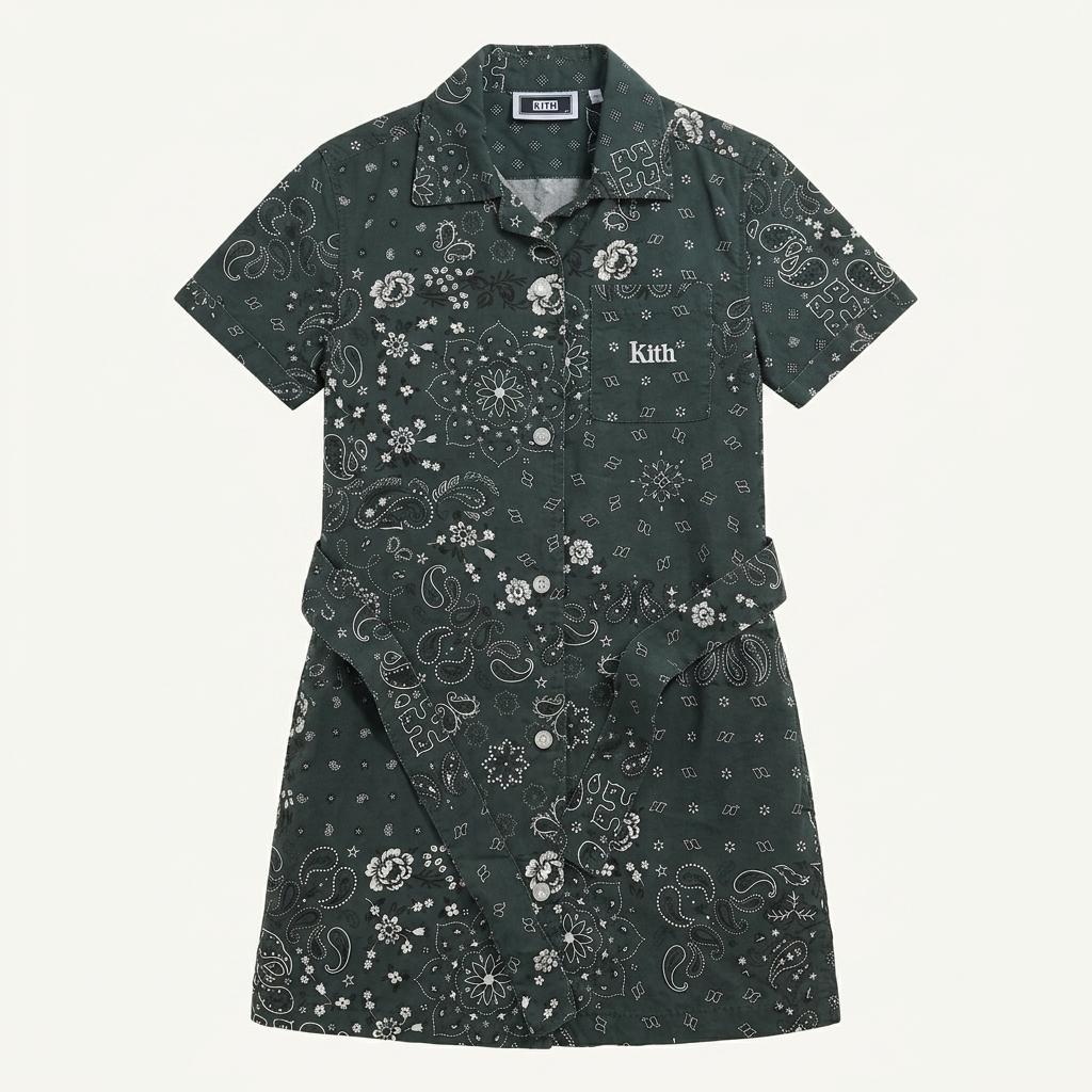 KITH 키즈 페이즐리 반팔 원피스 S (6-7y) 1