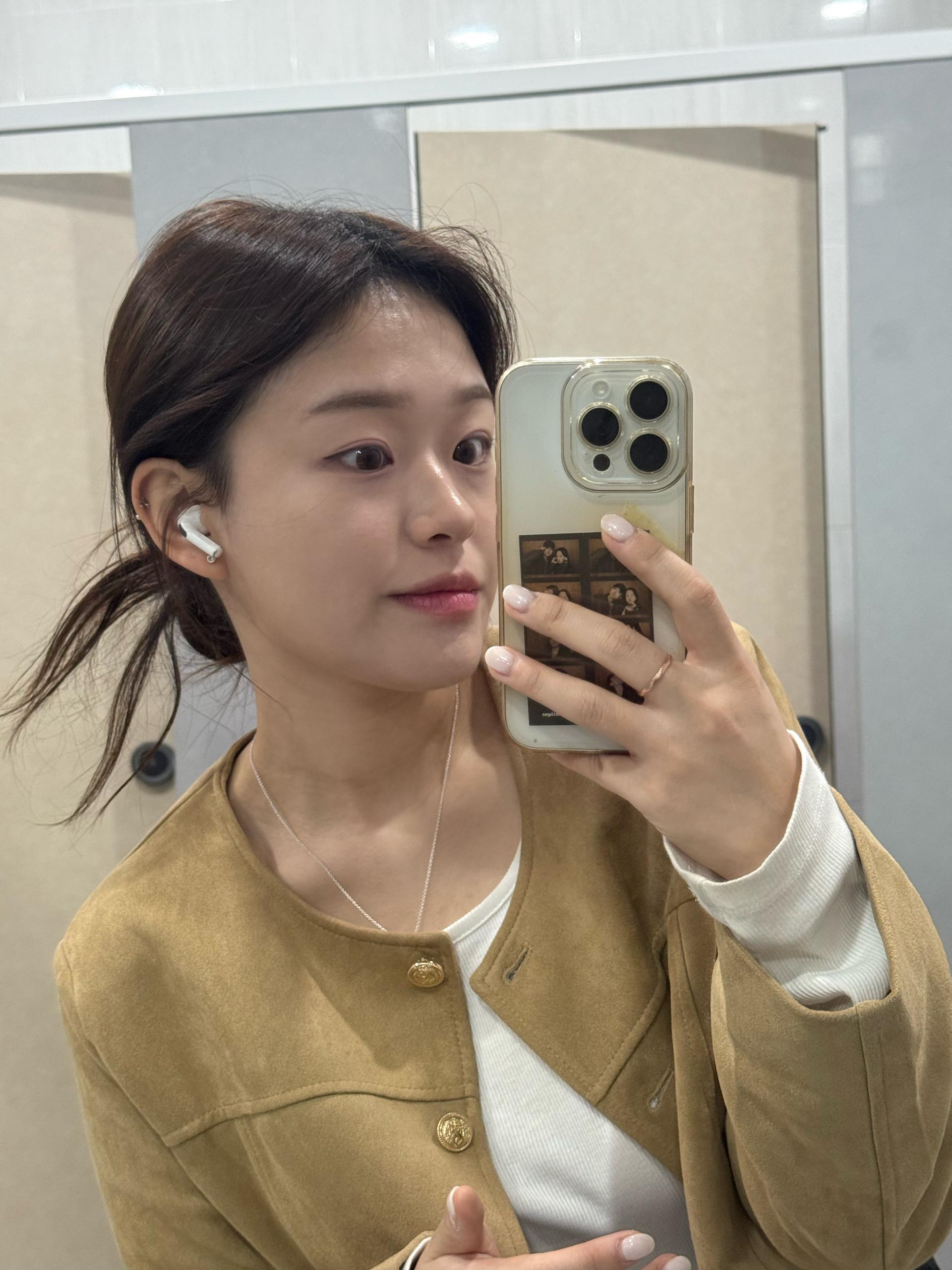 스웨이드 노카라 숏 재킷 베이지 3