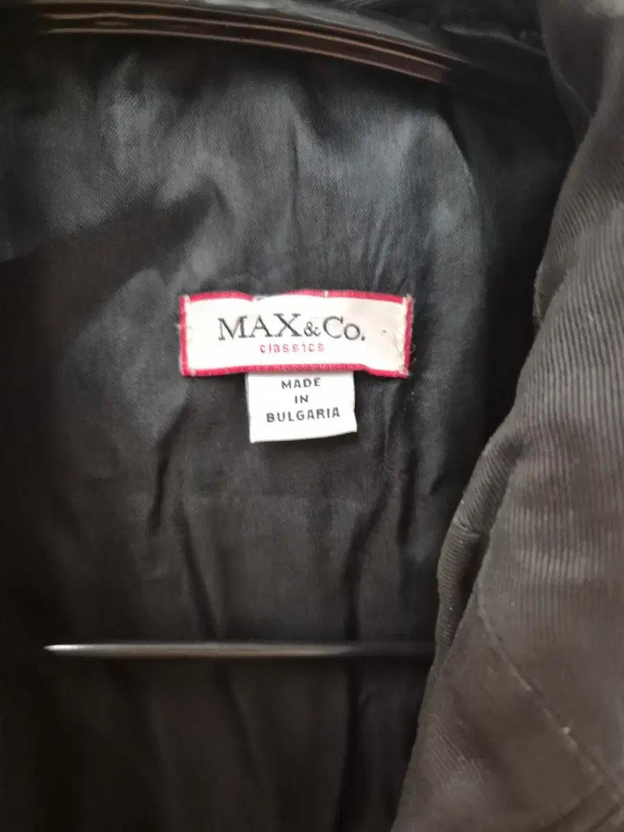 MAX&CO. 블랙 트렌치 코트 44사이즈 6