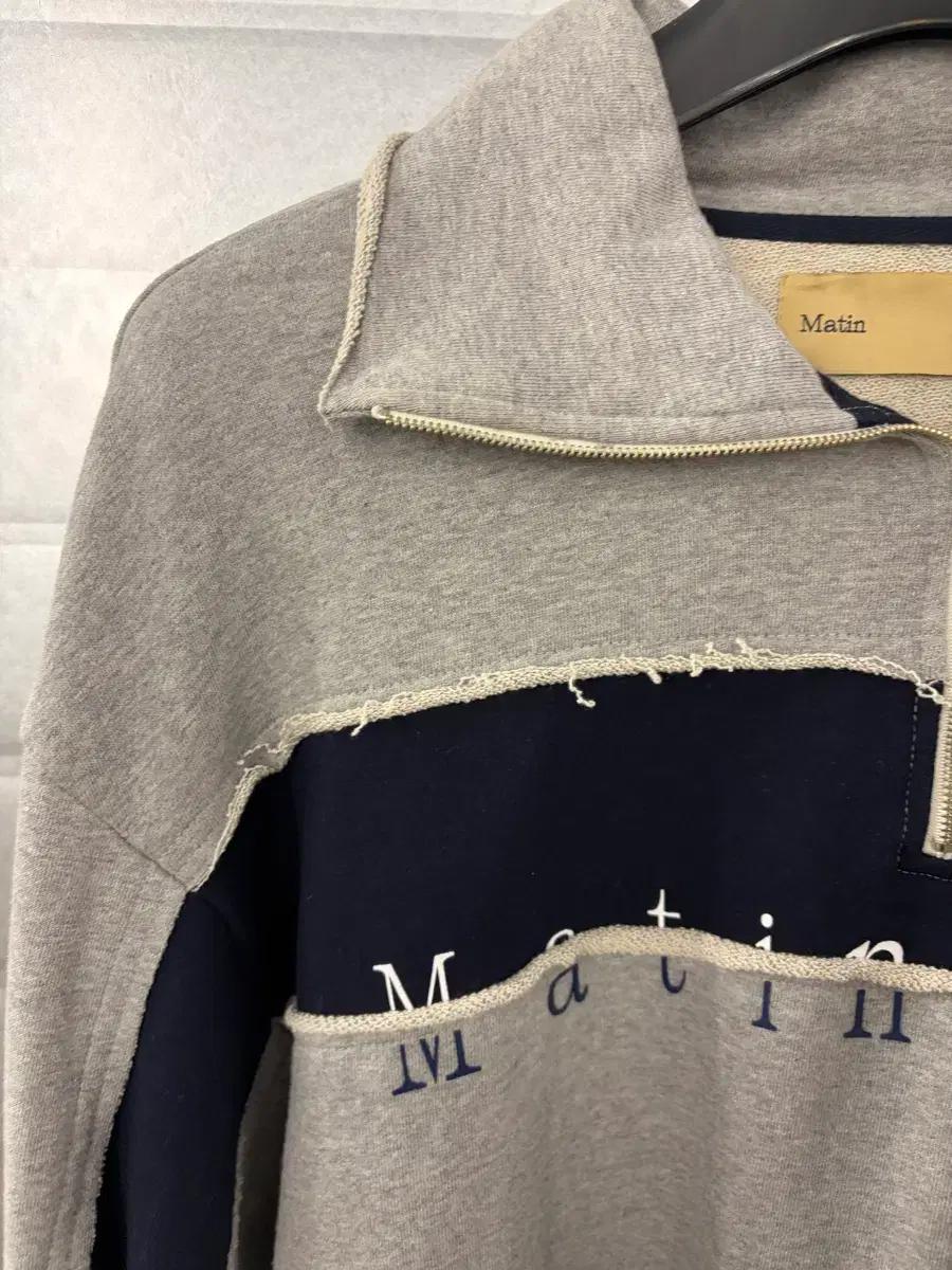 Matin Kim logo half zip sweatshirt S 4