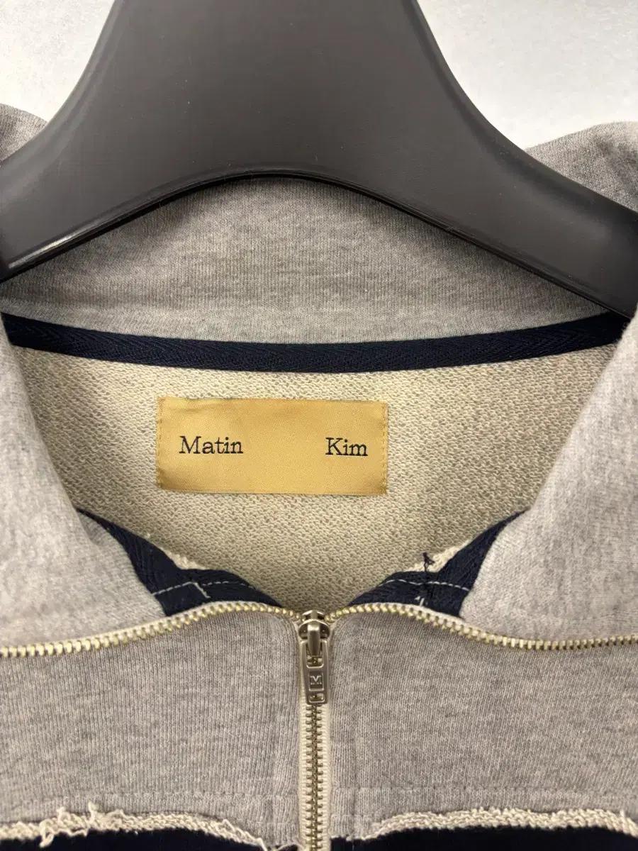 Matin Kim logo half zip sweatshirt S 6
