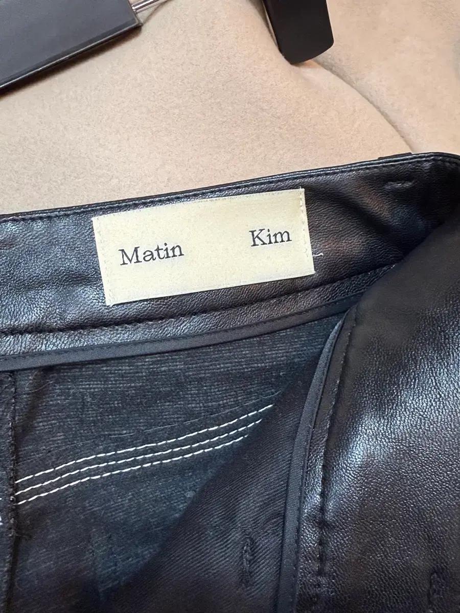 MATIN KIM 마뗑킴 stitch eco leather pants M 6
